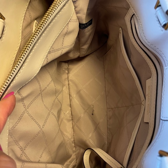 Michael Kors LG Gramercy Satchel Lt Cream, Beige Ivory...